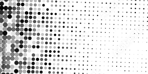 Modern Dot grunge halftone gradient background. Faded grit noise texture. White and black sand wallpaper abstract
