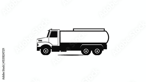 Tanker Truck Vector Illustration: Essential for Logistics, Transportation, and Fuel Delivery