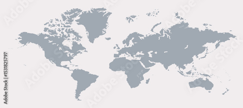 A blank world map, world map picture, world map vector image, modern world map, Illustration, eps 10, worldwide, all continents, all countries, worldwide project