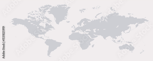 A blank world map, world map picture, world map vector image, modern world map, Illustration, eps 10, worldwide, all continents, all countries, worldwide project