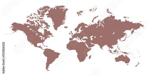 A blank world map, world map picture, world map vector image, modern world map, Illustration, eps 10, worldwide, all continents, all countries, worldwide project