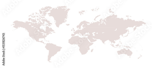 A blank world map, world map picture, world map vector image, modern world map, Illustration, eps 10, worldwide, all continents, all countries, worldwide project
