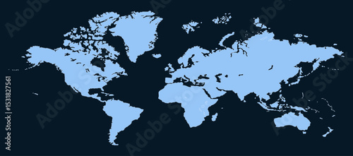 A drawaing of world map, world map picture, world map vector image, modern world map, Illustration, eps 10, worldwide, all continents, all countries, worldwide project