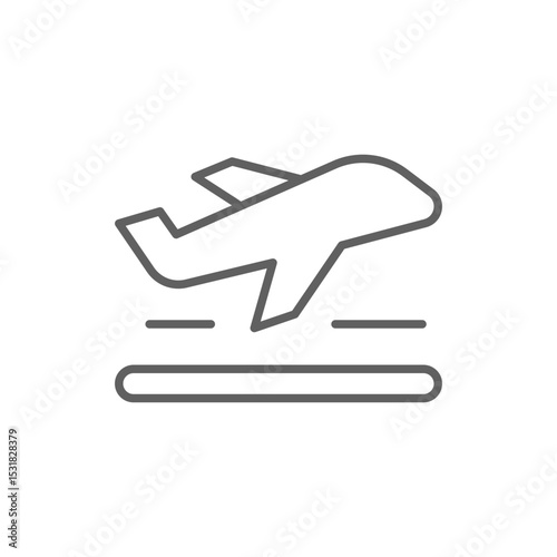 Flight Departure Icon Modern Minimal Outline Vector Illustration