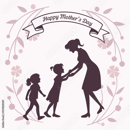 Romantic cartoon illustration of a loving couple's silhouette with a heart design, perfect for a wedding or Valentine's Day card