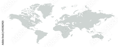 World map accurate scale, world map vector image, modern world map, Illustration, eps 10, worldwide, all continents, all countries, worldwide project