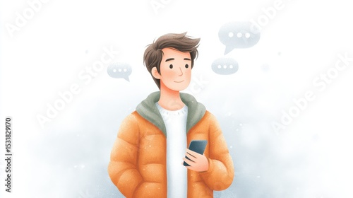 A teenager staring at a smartphone screen as hateful comments float around in the air, isolated digital pressure. digital anxiety effect, mental health threat.