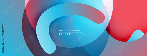 Abstract fluid shapes blend, creating vibrant gradient background. Modern design utilizes cool, warm color palettes.