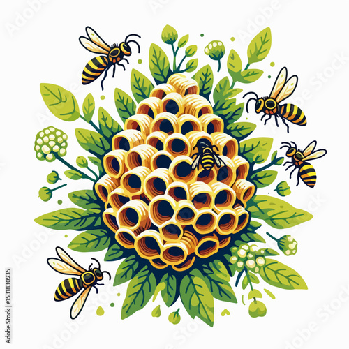 honeycomb vector illustration