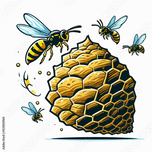 honeycomb vector illustration