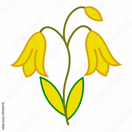 yellow flower isolated on white