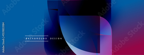 Abstract fluid shapes blend vibrant blues, purples, pinks. Modern design suggests movement, energy, dynamic composition. Background text reads background design.