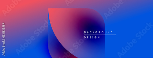 Abstract gradient background. Vivid colors blend smoothly, creating modern visual effect. Text reads background design.