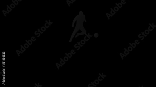 football or soccer action move ball simple illustrating motion footage