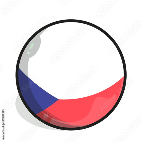 Icon A stylized representation of the Czech Republic flag, rendered as a round countryball with a black outline and a subtle shadow.