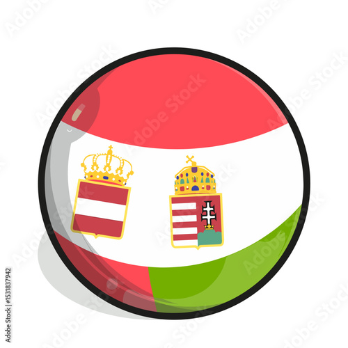 Icon A circular emblem featuring the coats of arms of Austria and Hungary, with red, white, and green segments.
