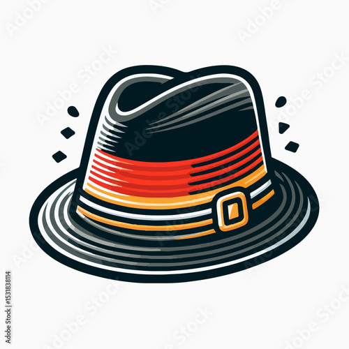 original german hat vector illustration