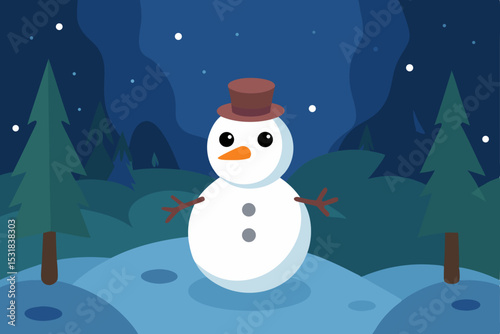 snowman in the snow