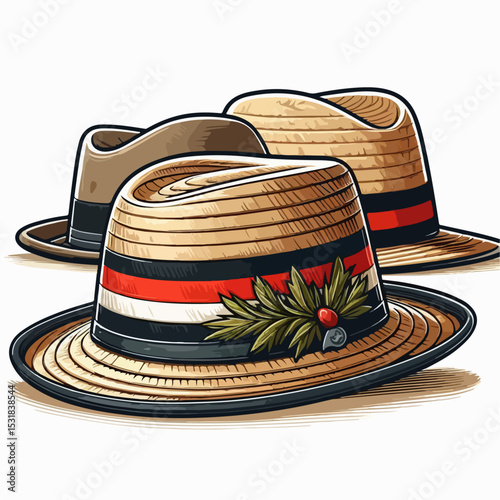 original german hat vector illustration