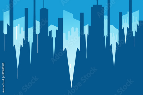 icicles hanging from city buildings  .svg