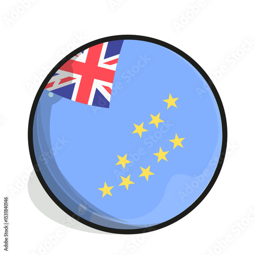 Icon A stylized representation of the Tuvalu flag, featuring the Union Jack, eight stars, and a light blue background.