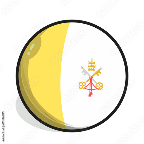 Icon A circular emblem of Vatican City, featuring the crossed keys and tiara, set against yellow and white.