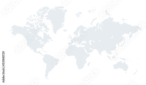 World map accurate scale, world map vector image, modern world map, Illustration, eps 10, worldwide, all continents, all countries, worldwide project