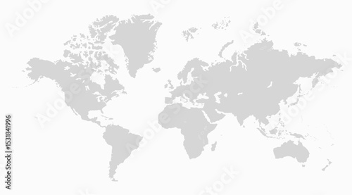 Map of world black and white, world map picture, world map vector image, modern world map, Illustration, eps 10, worldwide, all continents, all countries, worldwide project