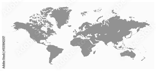 Map of world black and white, world map picture, world map vector image, modern world map, Illustration, eps 10, worldwide, all continents, all countries, worldwide project
