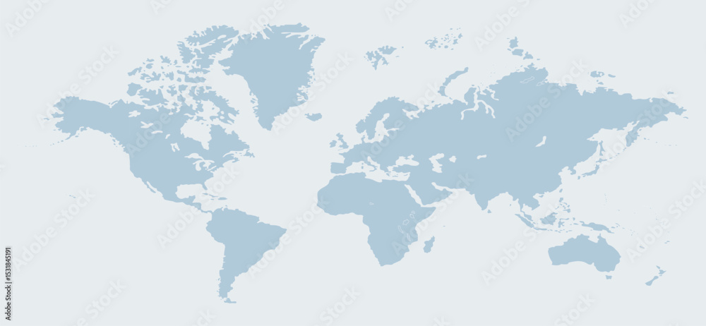 Fototapeta premium Political world map, world map picture, world map vector image, modern world map, Illustration, eps 10, worldwide, all continents, all countries, worldwide project