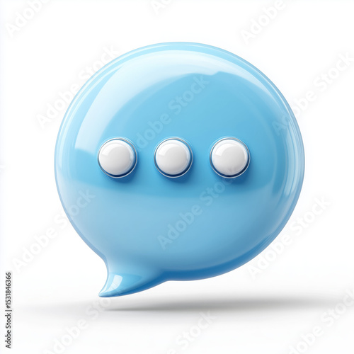 blue speech bubble, 3D_baby_blue_speech_bubble_icon 