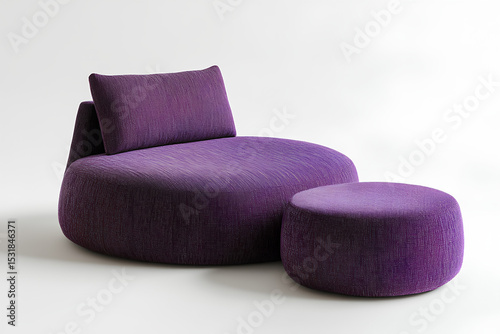 purple leather sofa