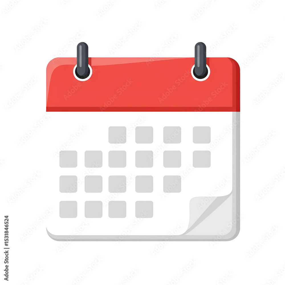 Red Calendar Illustration Red Calendar Illustration