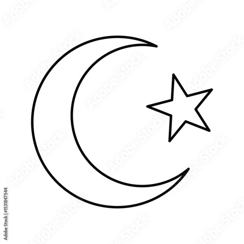 moon and star vector illustration	