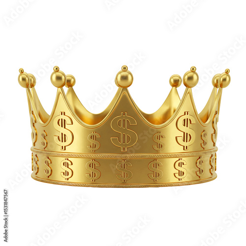 Crown financial royalty luxury finance exclusive banking golden metallic premium wealth