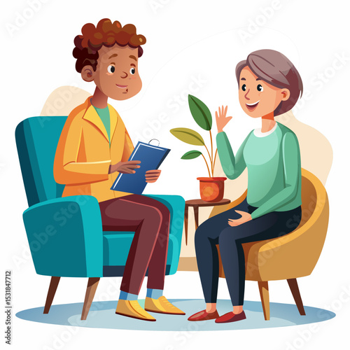 Talking to therapist