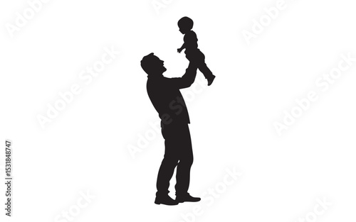 Father's Day silhouette of a man