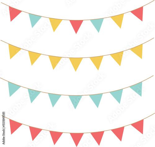 set of colorful flags