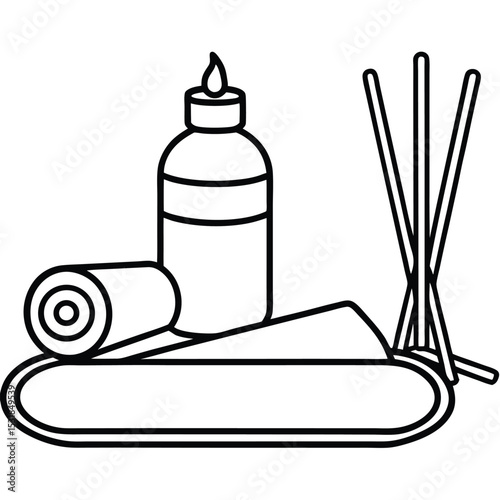 Aromatic Spa Set: Reed Diffuser, Candle, and Essential Oil Roller