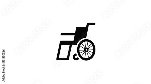 Wheelchair Icon: Accessibility Symbol, Medical Equipment, Disability Representation