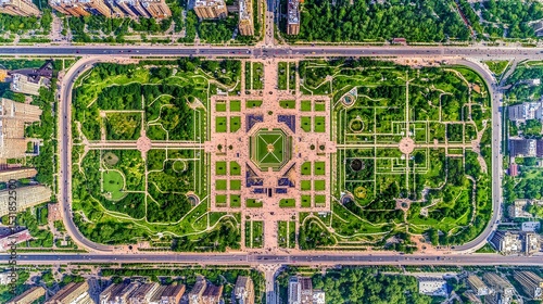 Urban green spaces transforming smart city connectivity in modern landscapes aerial views of innovative city parks