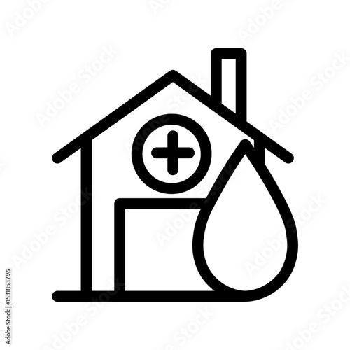 blood donation line icon