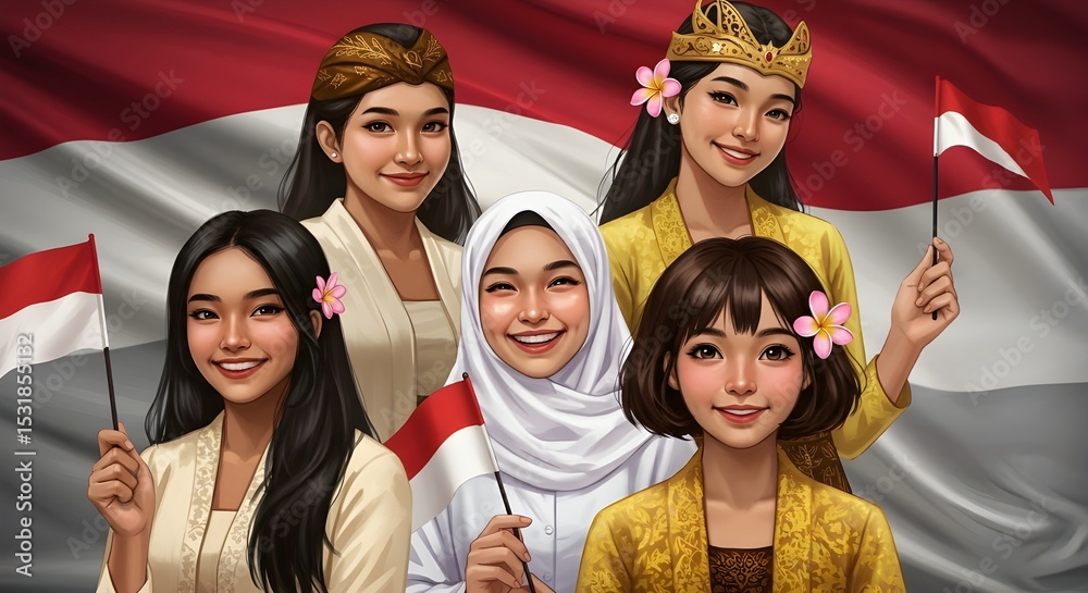 Fototapeta premium Indonesian Independence Day