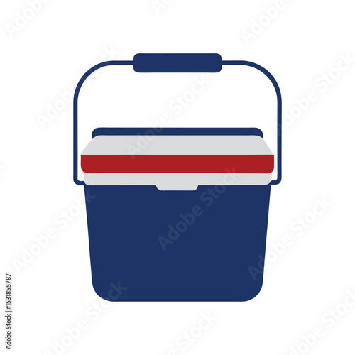 Fishing cooler vector illustration