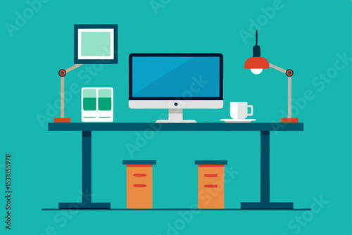 Modern Workspace Setup Clean Desk Design with Ergonomic Comfort