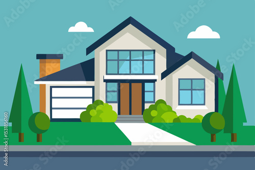 Modern Family Home Design Dream House Exterior with Landscaping