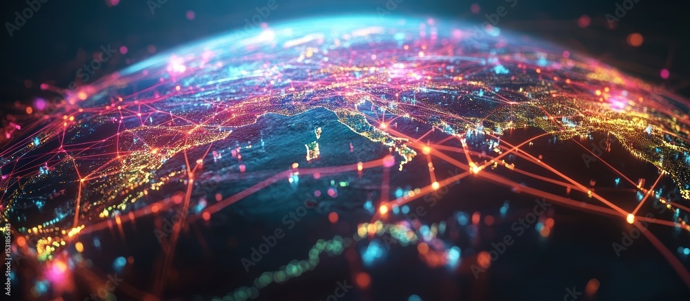 Obraz premium Global interconnected network