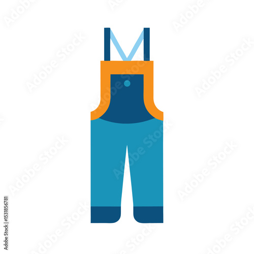 Fishing waders vector illustration