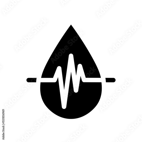 blood donation glyph icon