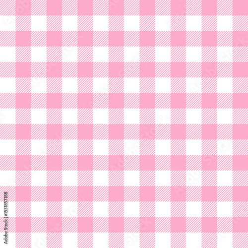 Fabric pattern, pink and white checkered pattern, gift wrapping paper , seamless pattern 